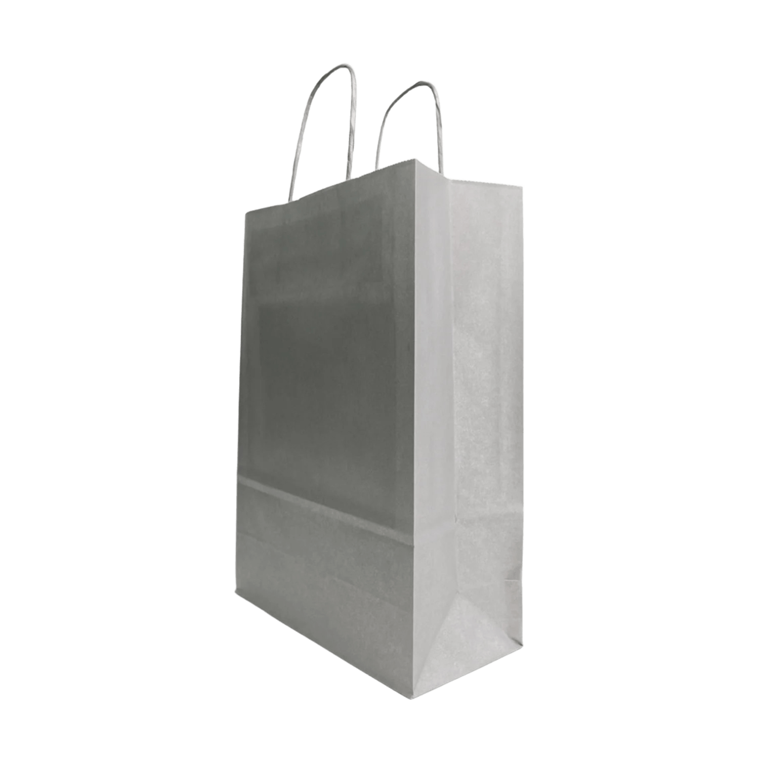 Papirnate vrećice s pletenom ručkom - Srebrna -260x120x350mm